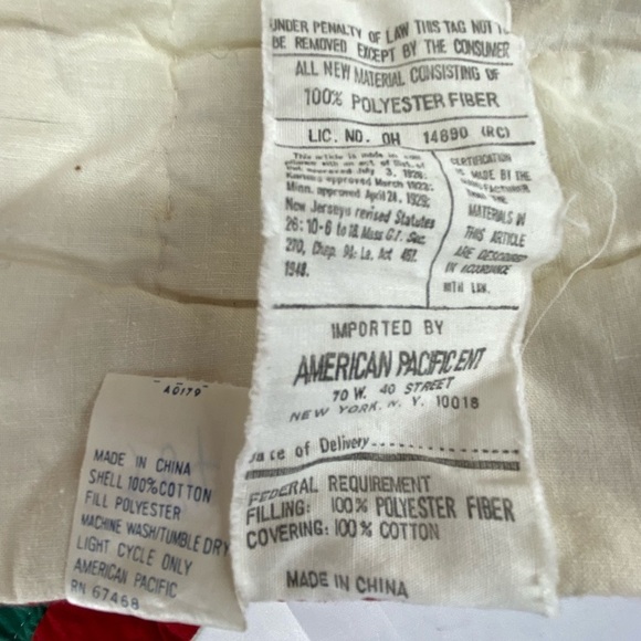 Vintage Pacific Ent Christmas Bear Monkey Embroidered Quilt 60x47 - Picture 6 of 13